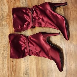 Satin Heel Boots